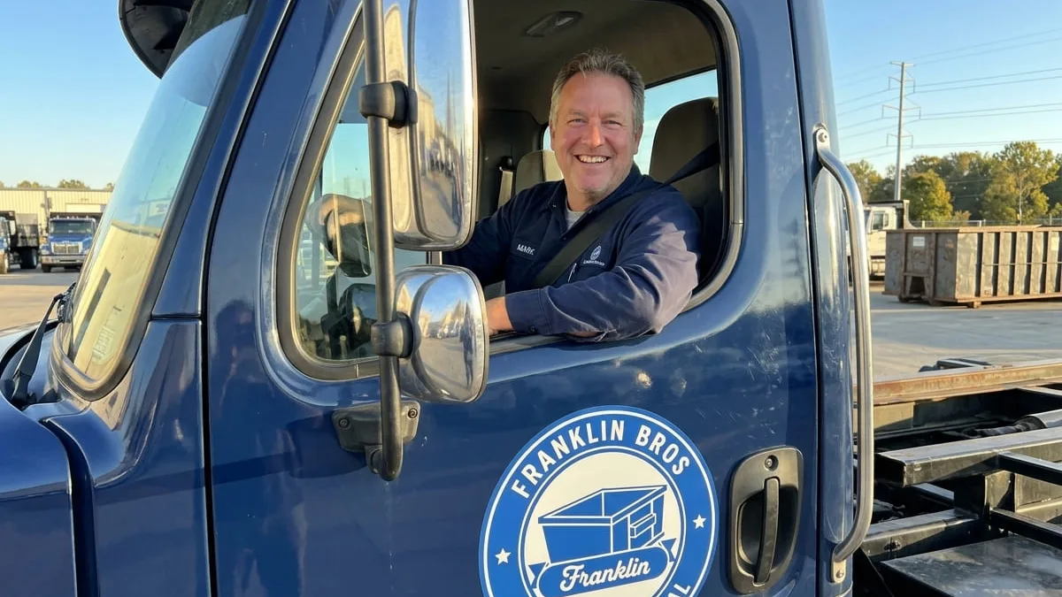 Franklin Bros Dumpster Rental Franklin roll-off truck serving Franklin and the Franklin area